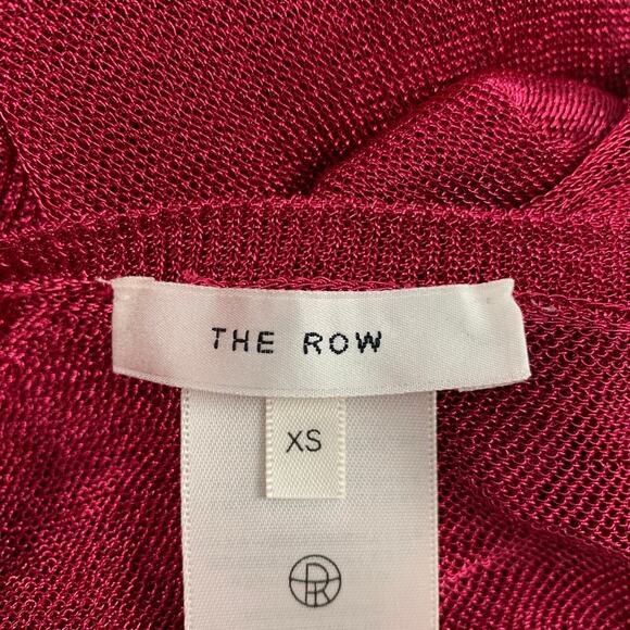 THE ROW Size XS Red Viscose Blend Metallic Giro Vented Top - Picture 5 of 5